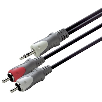 Scanpart 3.5mm(M) - 2 x RCA(M) 3m