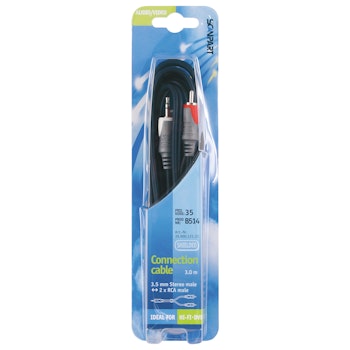 Scanpart 3.5mm(M) - 2 x RCA(M) 3m