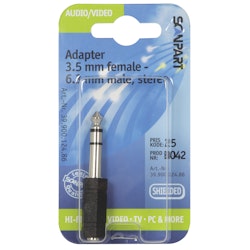AUX Adapter 3.5mm(F) - 6.3mm(M)
