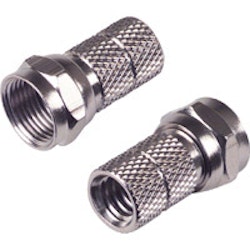 2 x F-connector 6.4mm twist-on