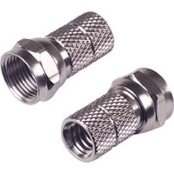 2 x F-connector 6.4mm twist-on