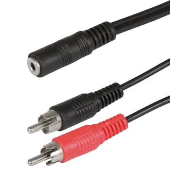 2x RCA (M) - 1x 3.5mm (F) 0.2m