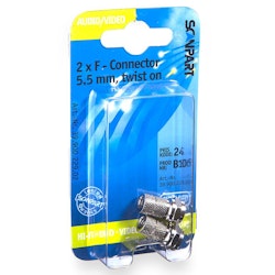 2x F-Connector 5.5mm twist-on