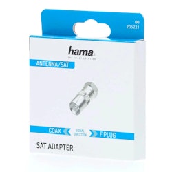 SAT-mottaker adapter F-uttak (M) - Coax (M)