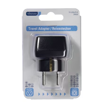 Reiseadapter USA > Europa