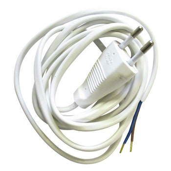 Scanpart PL-ledning m/eurostpsl hvit 1,8m