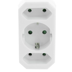Scanpart Trippelstøpsel 1x jord 2x Euro