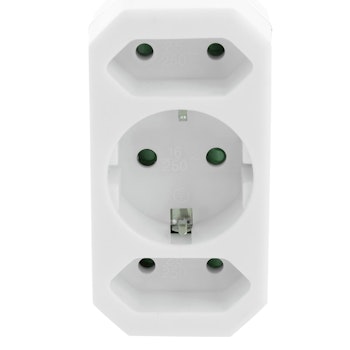 Scanpart Trippelstøpsel 1x jord 2x Euro