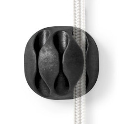 Kabelledelse / Kabelklips | 3 spor - 5.3 mm | Svart | 4 stk