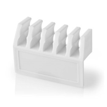 Kabelledelse / Kabelklips | 5 spor - 7.1 mm | Hvit | 2 stk