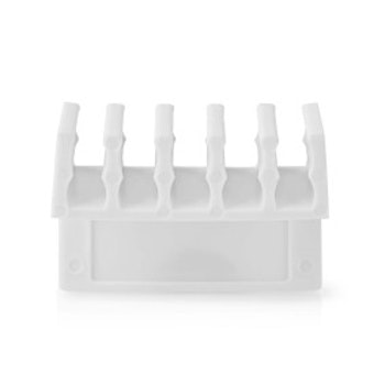Kabelledelse / Kabelklips | 5 spor - 7.1 mm | Hvit | 2 stk