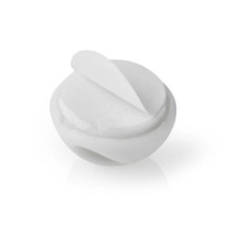 Kabelledelse / Kabelklips | 2 spor - 5.3 mm | Hvit | 6 stk