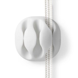 Kabel Ledelse Kabelklips 4 stk. 3 spor 5.3 mm Hvit