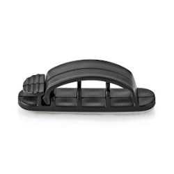 Kabelledelse / Kabelklips | 3 spor - 7.5 mm | Svart | 3 stk