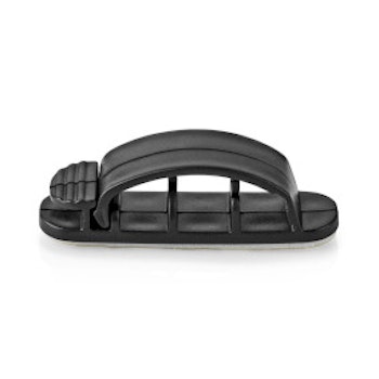 Kabelledelse / Kabelklips | 3 spor - 7.5 mm | Svart | 3 stk