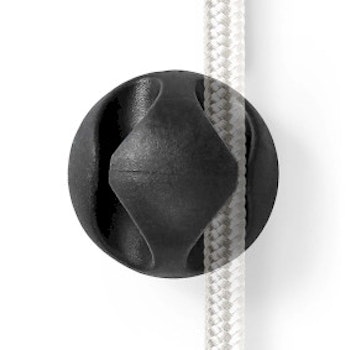 Kabelledelse / Kabelklips | 2 spor - 5.3 mm | Svart | 6 stk