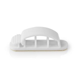 Kabelledelse / Kabelklips | 3 spor - 7.5 mm | Hvit | 3 stk