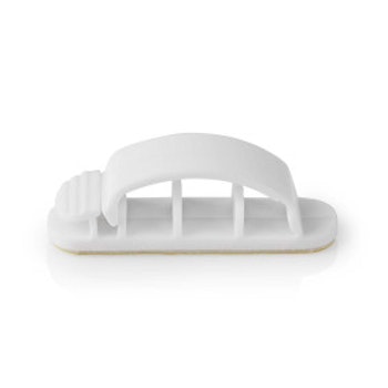Kabelledelse / Kabelklips | 3 spor - 7.5 mm | Hvit | 3 stk