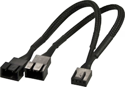 Akasa forgreningskabel for PWM-vifter 1x 4-pin - 2x 4-pin, 0.1m, svart
