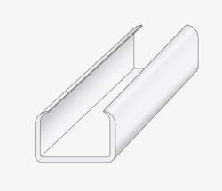 Ledningslist / kanal 5,3mm x 6mm, transparent for PL kabel 1,5m