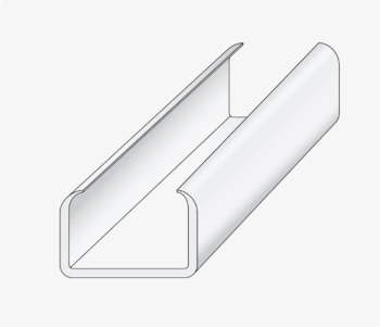 Ledningslist / kanal 5,3mm x 6mm, transparent for PL kabel 1,5m
