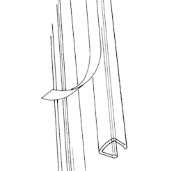 Ledningslist / kanal 5,3mm x 6mm, transparent for PL kabel 1,5m