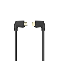 Hama Kabel HDMI Ethernet Vinkel Gull Svart 1.5m