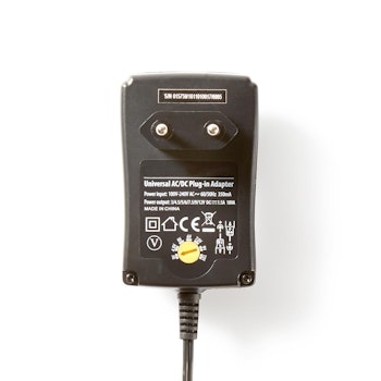 Universal AC strømadapter 18 W | 3 - 12 V DC | 1.80 m | 1.5 / 2.1 A