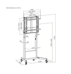 TV Tralle tralle for 75-100" skjermer