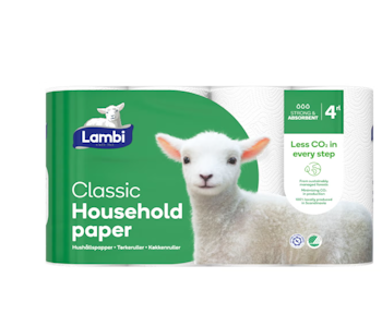 Lambi Classic tørkerull, 4 ruller