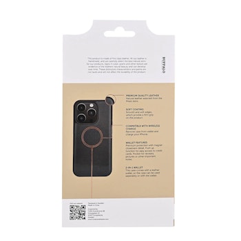Lommebokdeksel iPhone 15 Pro | 2-i-1 | Sort