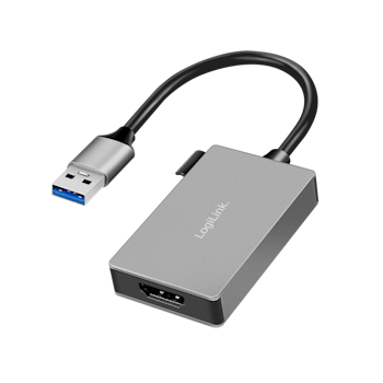 USB 3.0 Adapter, USB-A/M til HDMI-A/F, 1080p, 0,15 m, Grå