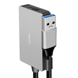 USB 3.0 Adapter, USB-A/M til HDMI-A/F, 1080p, 0,15 m, Grå
