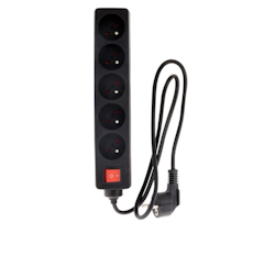 Grenuttak med 5 uttak 1meter ledning 16A med bryter