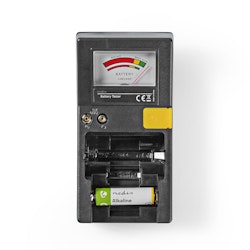 Batteritester | 9V - AA - AAA - Knappecelle - C - D | Sort