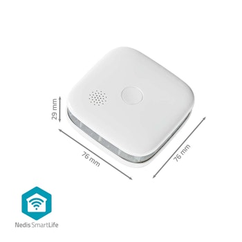 Smartlife Røykvarsler | Wi-Fi | 85dB | 1 stk. | Hvit