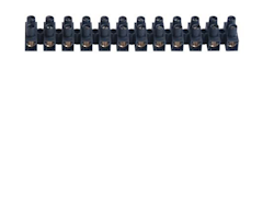 Sukkerbit Klemmerekke opp til 4mm2 sort 12 polet
