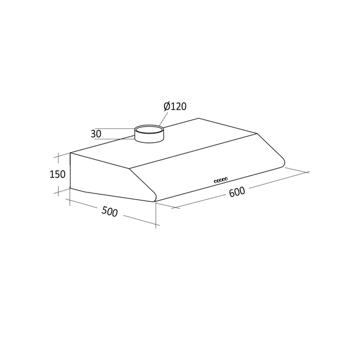 Scandomestic Innebygd ventilator | Klassisk | EMV105