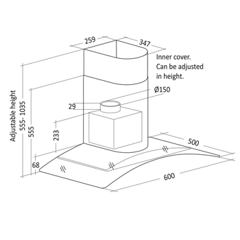 Scandomestic Innebygd ventilator | EMV602