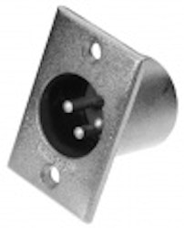 XLR-Hannkontakt for innbygging 3POL.