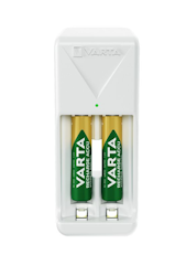 Mini batterilader for AA/AAA | 800MAH | 2x AAA-batterier inkludert