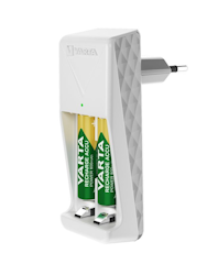 Mini batterilader for AA/AAA | 800MAH | 2x AAA-batterier inkludert
