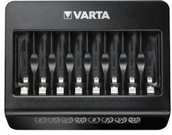 LCD Multi-batterlilader til x8 AAA/AA