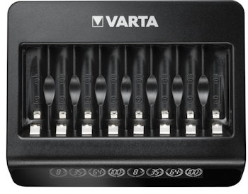 LCD Multi-batterlilader til x8 AAA/AA