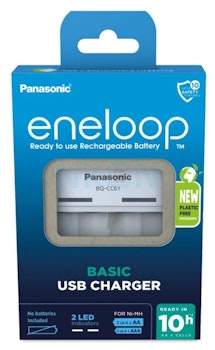 USB Batterilader til 4x AA/AAA-batterier