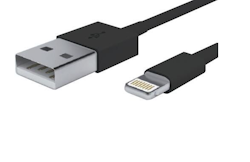 Lightning til USB datakabel 1m sort Sync & Charge