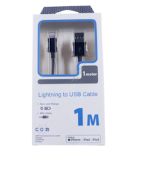 Lightning til USB datakabel 1m sort Sync & Charge