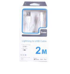 Lightning til USB datakabel 2m sort Sync & Charge
