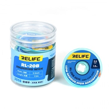 RELIFE RL-20B Loddelisse (Desoldering Wick) 3.5 mm 1.5 m | 5 stk