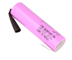 Samsung 18650 Li-ion Batteri med loddeører | 3,7 V | 3450 mAh